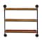 Brown Metal and Wood Industrial Wall Shelves, 7&#x22; x 26&#x22; x 23&#x22;
